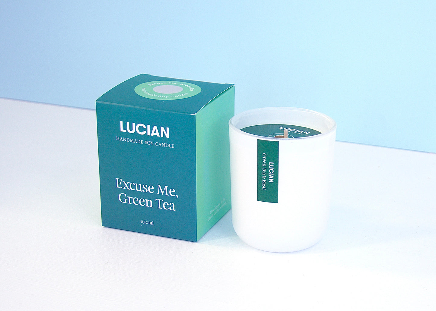 Excuse Me, Green Tea - Glass Candle