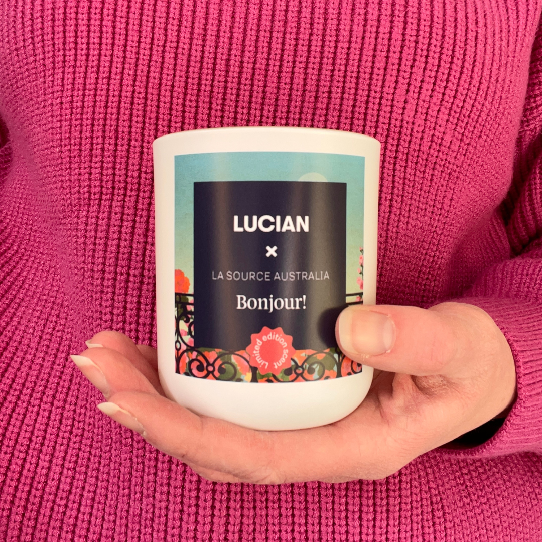 Limited edition Bonjour - Glass Candle