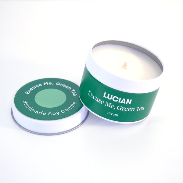 Excuse Me, Green Tea Travel Tin Candle
