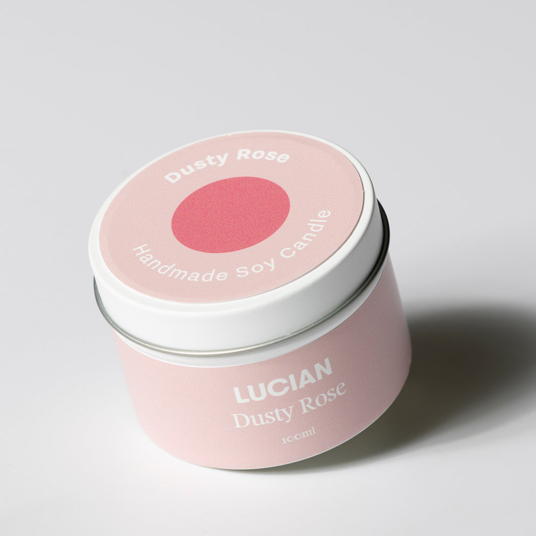 Dusty Rose Travel Tin Candle