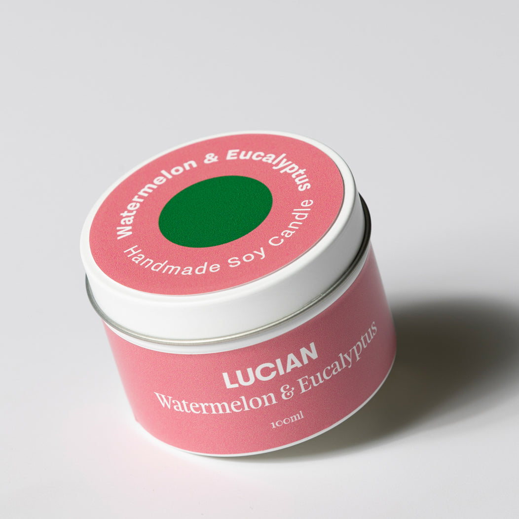 Watermelon & Eucalyptus Travel Tin Candle