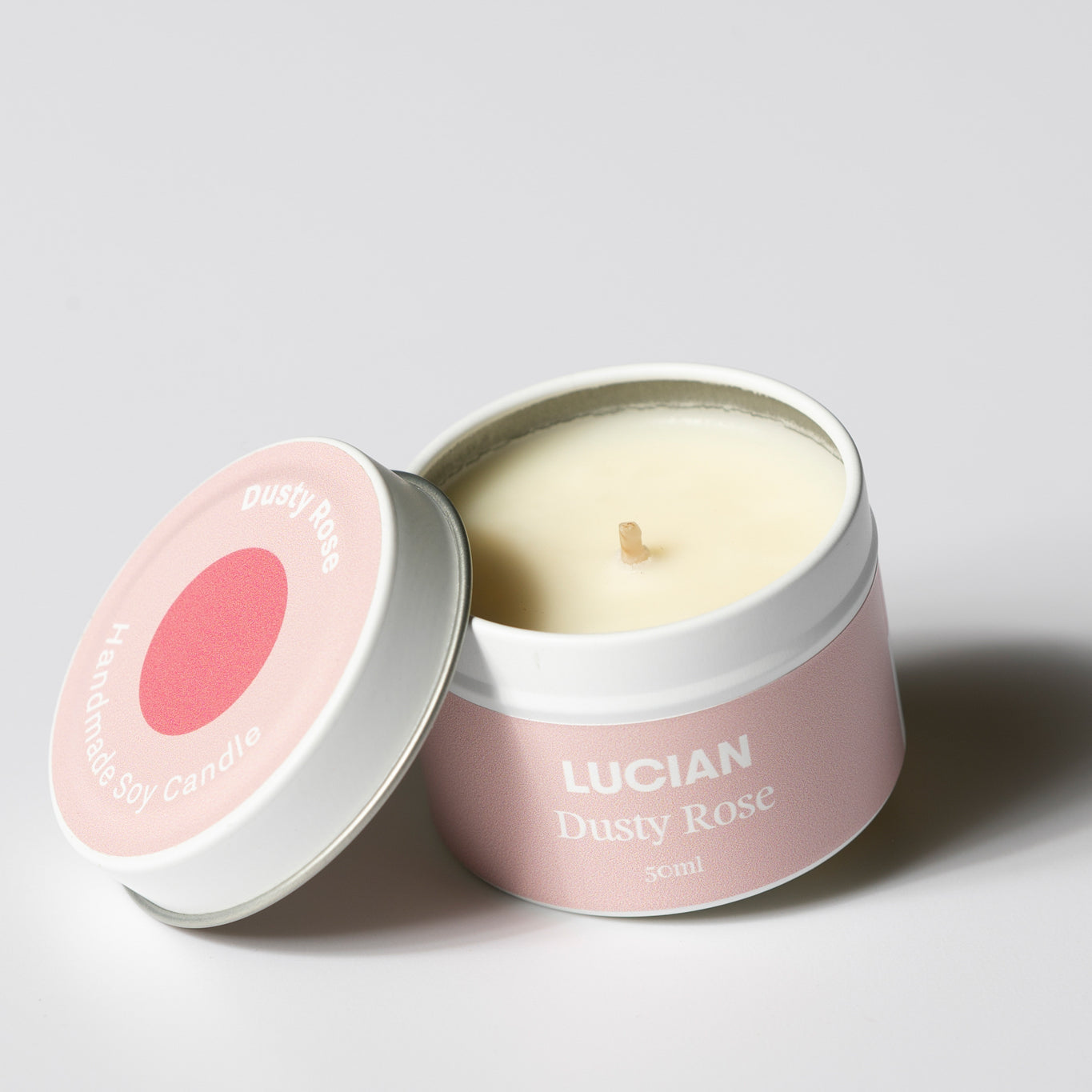 Dusty Rose Travel Tin Candle