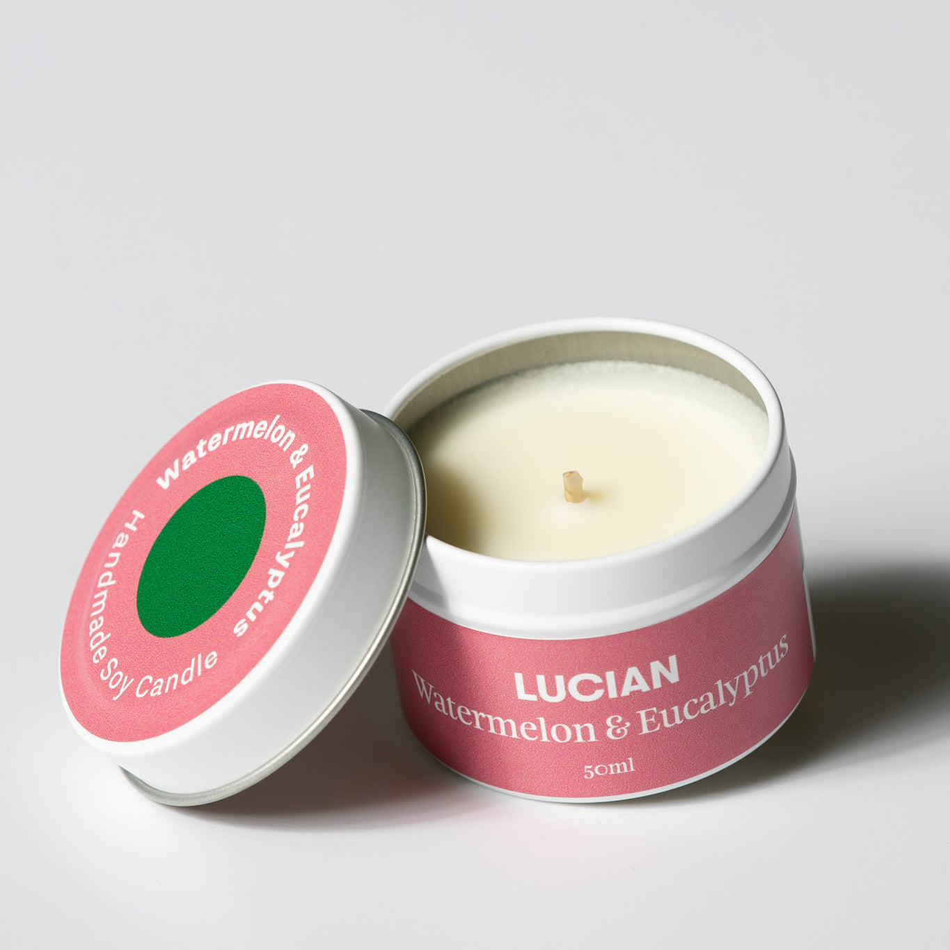 Watermelon & Eucalyptus Travel Tin Candle